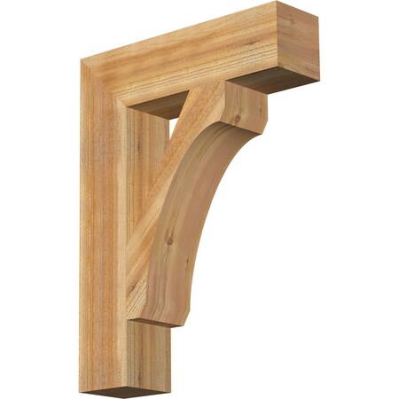 Ekena Millwork Legacy Block Rough Sawn Bracket, Western Red Cedar, 6"W x 24"D x 32"H BKT06X24X32LEC05RWR
